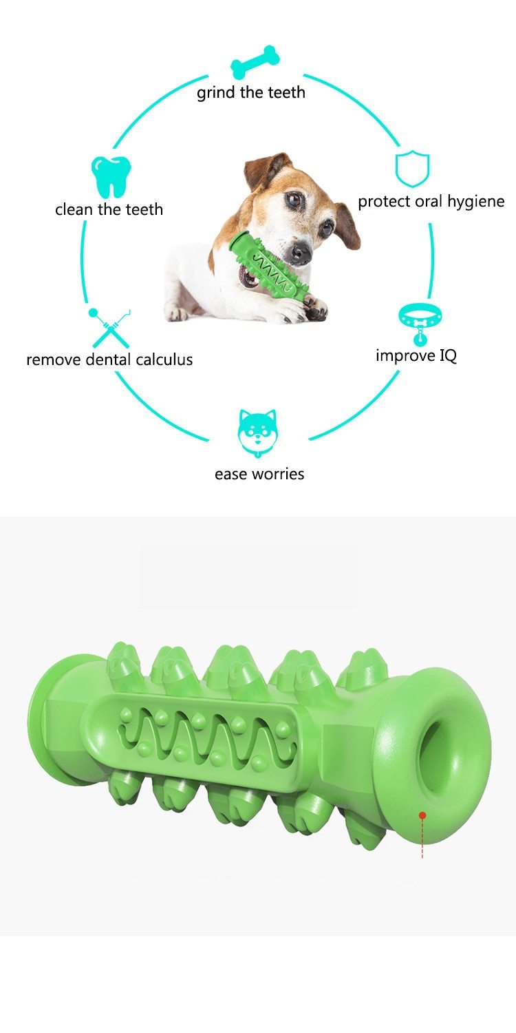 Dog Tooth Cleaning Chew Toy – Durable Rubber Dental Stick for Teeth Cleaning & Chewing